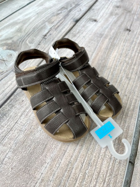 Children’s Place size 1 boys gladiator style faux leather sandals, new with tags, Shoes 1 (Kids:4-8yr)