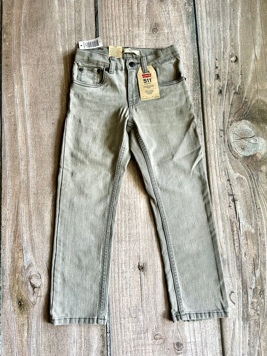 Levi’s size 6 boys light wash grey slim jeans, new with tags, Kids 6/6X (extra small)
