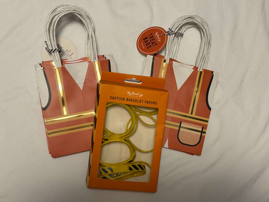Construction Birthday Party Bags & Favours