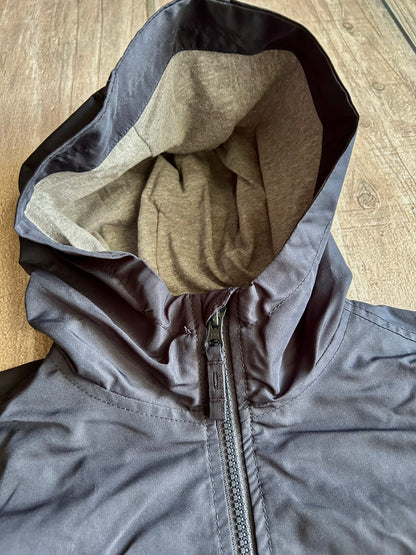 Children’s Place size 10-12 boys dark navy blue lined hooded rain jacket, Kids 10 (medium)