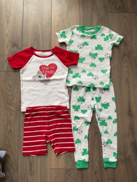 Holiday PJ’s Valentines and St. Patrick’s , Kids 24 Month (18-24M)