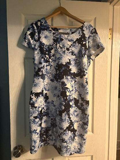 Stork & Babe Floral Maternity Dress, Size Large, Maternity L (12-14)