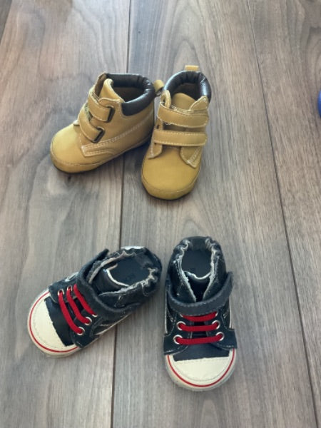 Baby Boy Shoes 2 Pair Hightop, Shoes 2 (Baby: 0-12 mth)