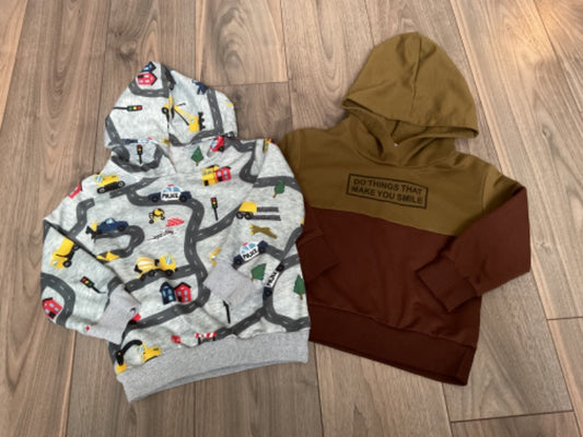 Boys Hoodies Cars and Roads, Do Things That Make You Happy, Kids 2T