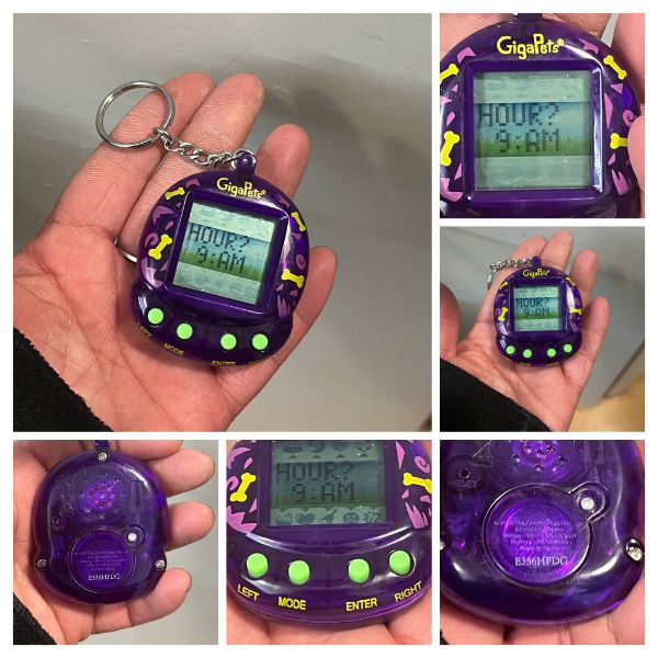 Vintage Giga Pet Digital Purple Doggie by Tiger Electronics / Authentic Tiger Product 1997