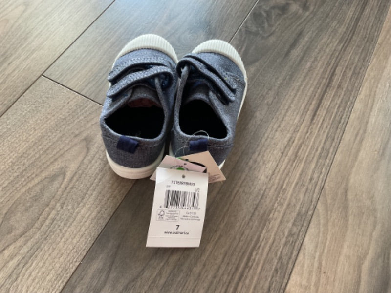 Boys Blue Terry Shoe Size 7, Shoes 7 (Walkers:12-24 mth)