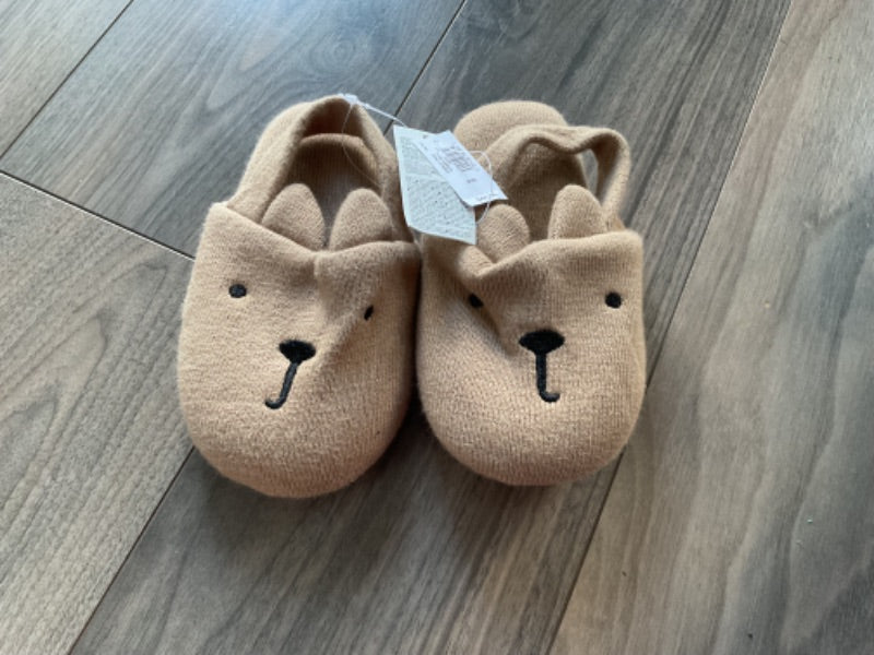 Slippers Brown Teddy Bear, Shoes 9 (Toddler:2-4yr)