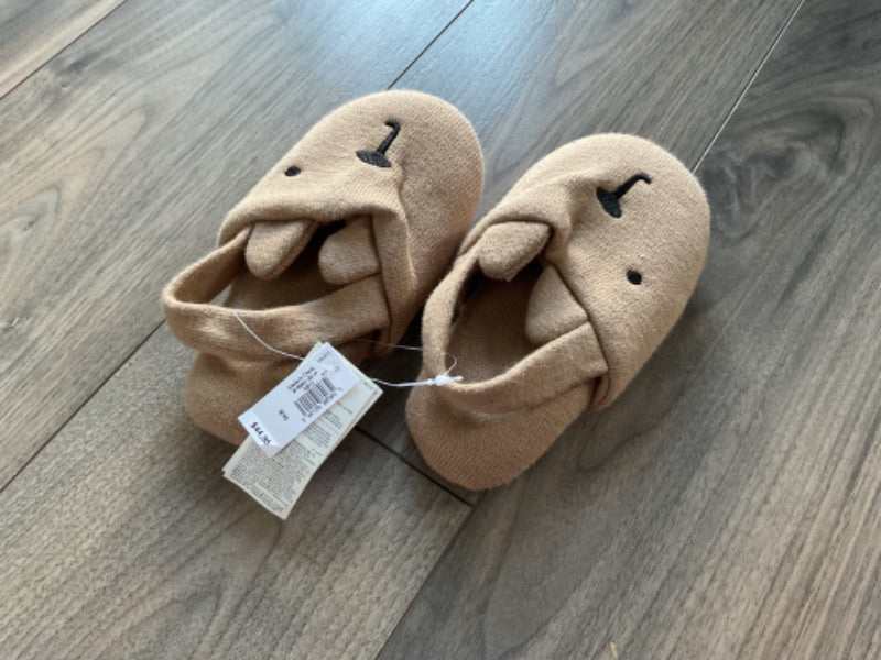 Slippers Brown Teddy Bear, Shoes 9 (Toddler:2-4yr)