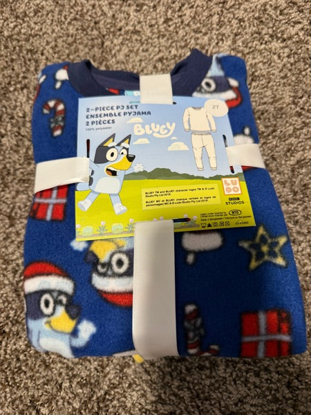 Bluey Christmas 2-Piece PJ Set Size: 2T, Kids 2T