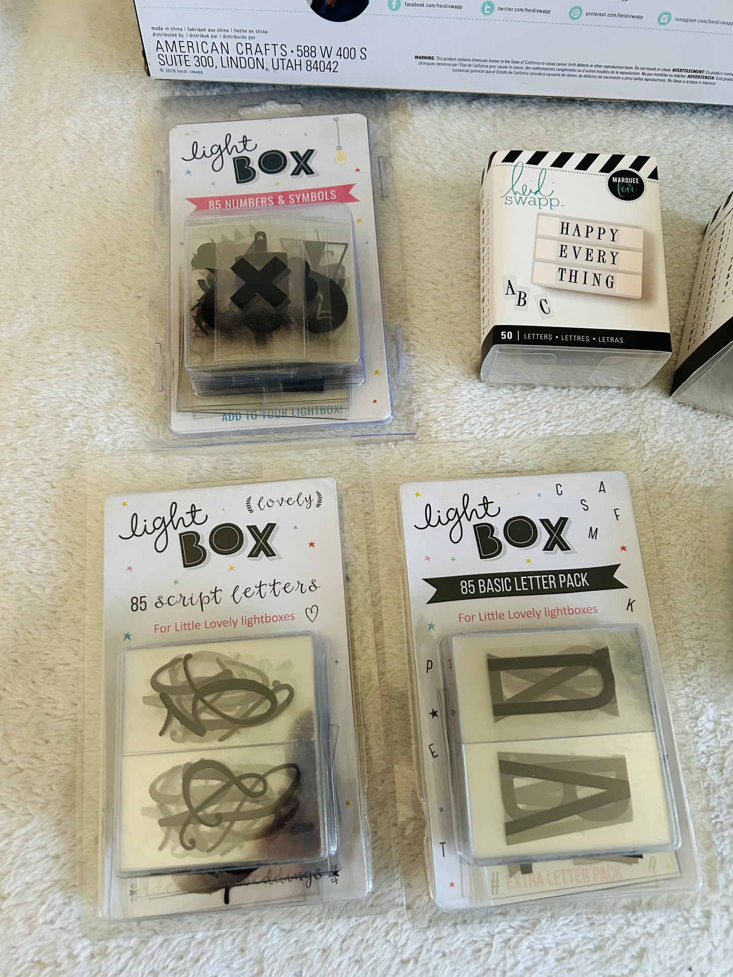 Heidi Swapp Lightbox & accessories bundle, EEUC and new
