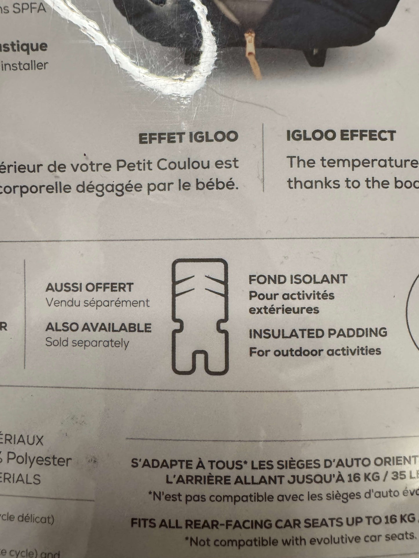 Petit Coulou car seat cover