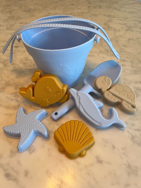 Dusty Blue Silicone Beach Set