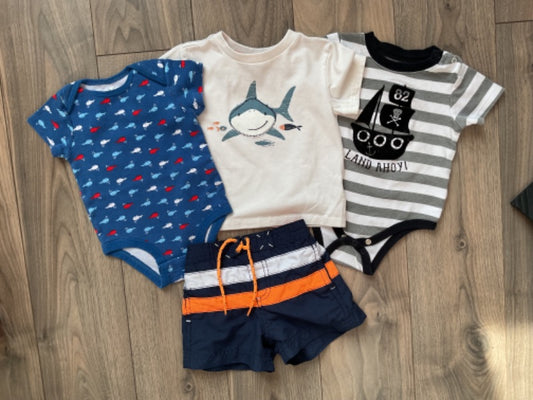 Onesies, Tee and swim shorts, Kids 12 Month (9-12M)