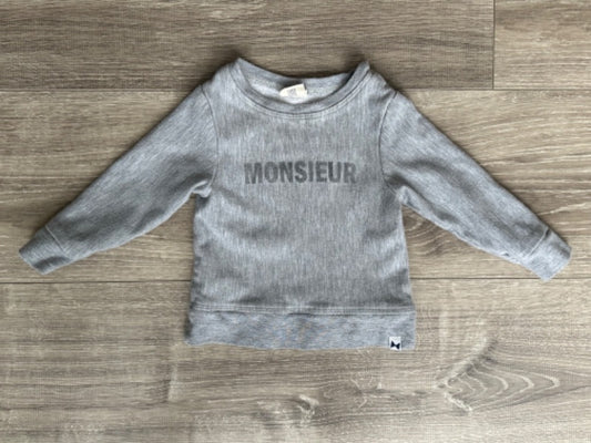 ‘Monsieur’ sweatshirt, 0-6m