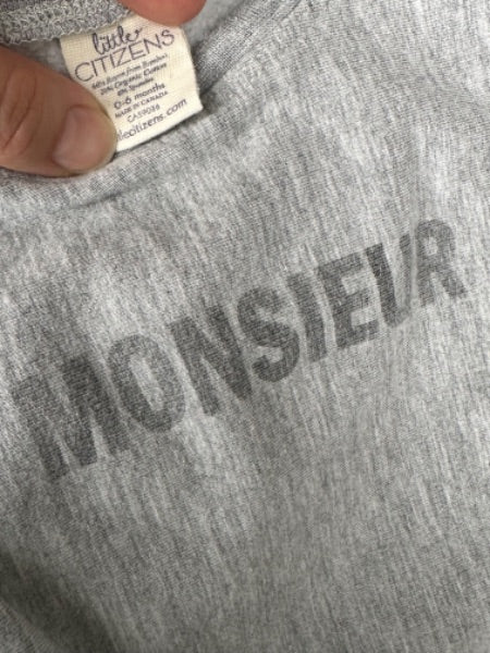 ‘Monsieur’ sweatshirt, 0-6m