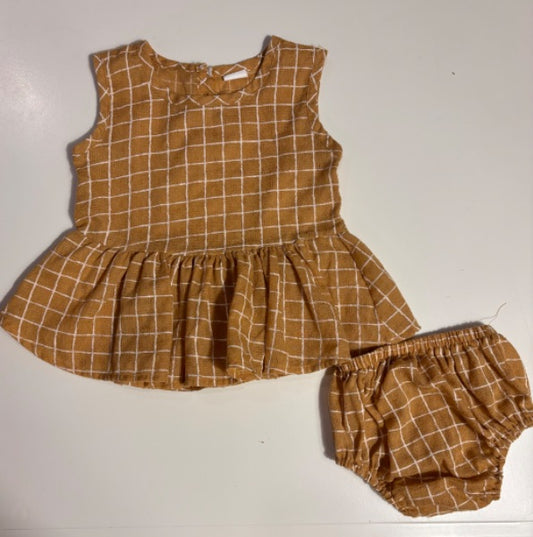 12-18m (size 80) mustard yellow matching set