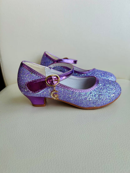 Lavender purple sparkly girls princess glitter shoes, dress up shoes, size 32 (1-1.5Y), Shoes 1 (Kids:4-8yr)
