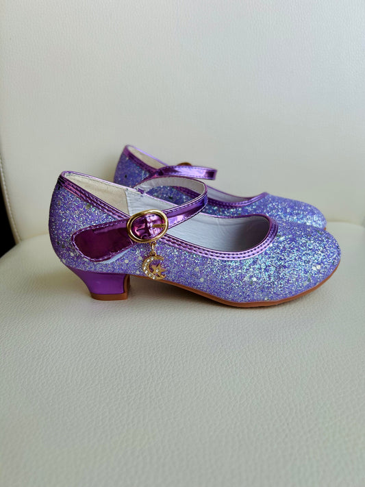 Lavender purple sparkly girls princess glitter shoes, dress up shoes, size 32 (1-1.5Y), Shoes 1 (Kids:4-8yr)