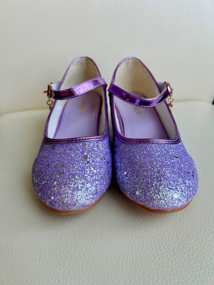 Lavender purple sparkly girls princess glitter shoes, dress up shoes, size 32 (1-1.5Y), Shoes 1 (Kids:4-8yr)