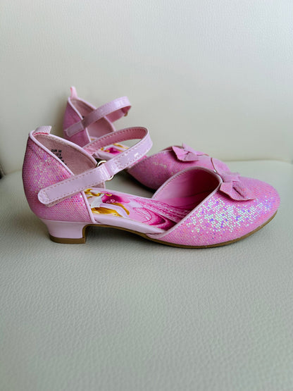 Disney x H&M size 12.5 girls Sleeping Beauty Aurora pink princess glitter sparkle shoes, dressy shoes, Shoes 12.5 (Kids:4-8yr)