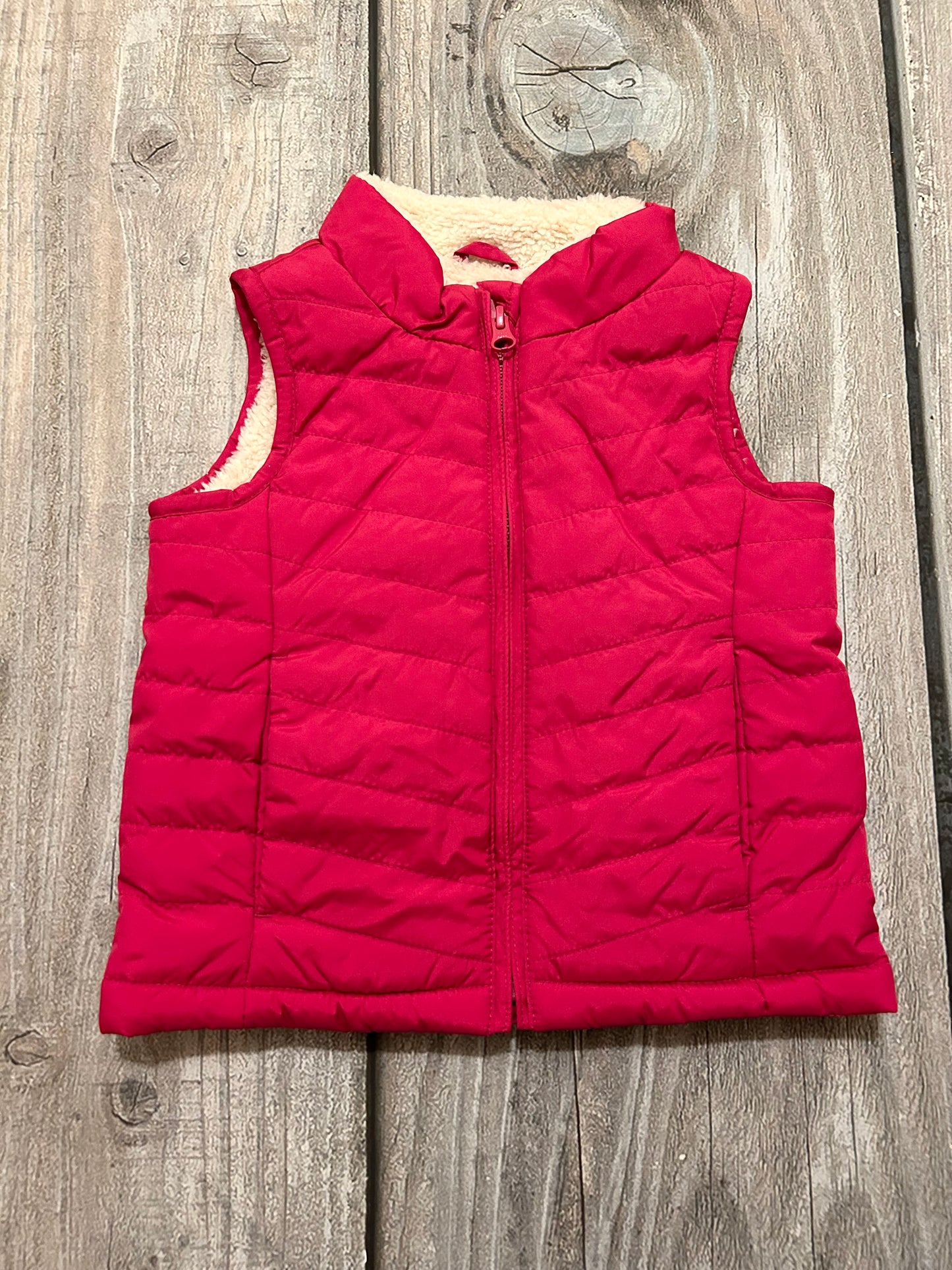Baby Gap size 2T girls bright pink zip up vest, like new, Kids 2T