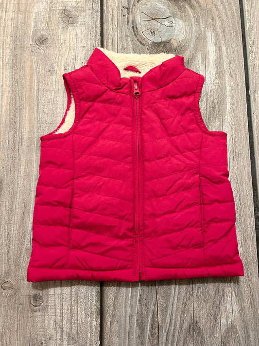 Baby Gap size 2T girls bright pink zip up vest, like new, Kids 2T