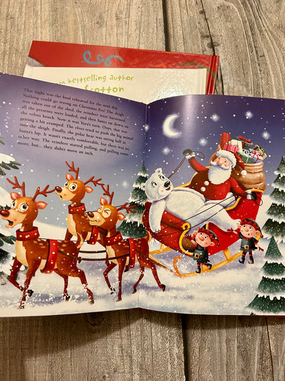 Christmas hardcover books bundle, Splat The Cat, Best Christmas Ever, Santa’s Funny Ho-Ho-Ho