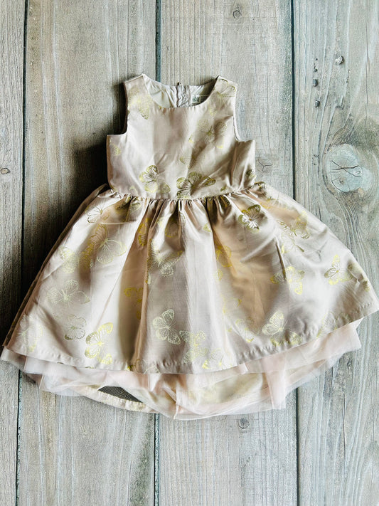 H&M size 4-5yrs girls ballet pink gold butterfly fancy princess dress, Kids 5/5T (extra small)