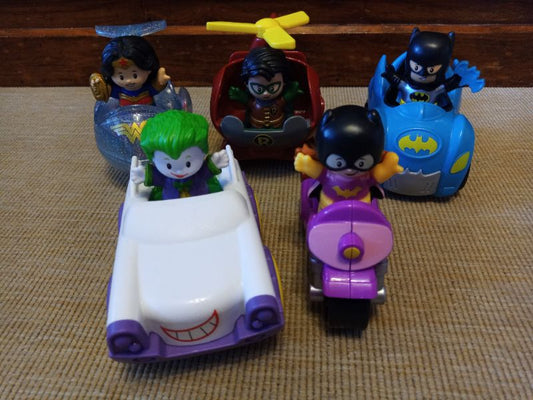 Fisher Price Little People DC Batman Set - Characters with Vehicles