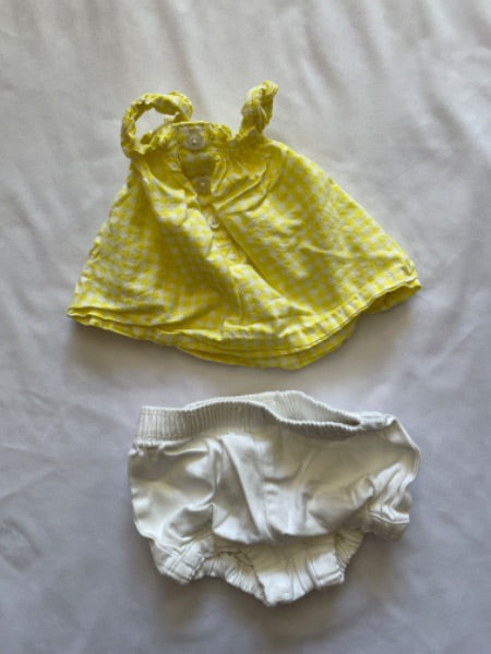 Carter’s 2 piece set 3 months yellow and white , Kids 3 Month (0-3M)