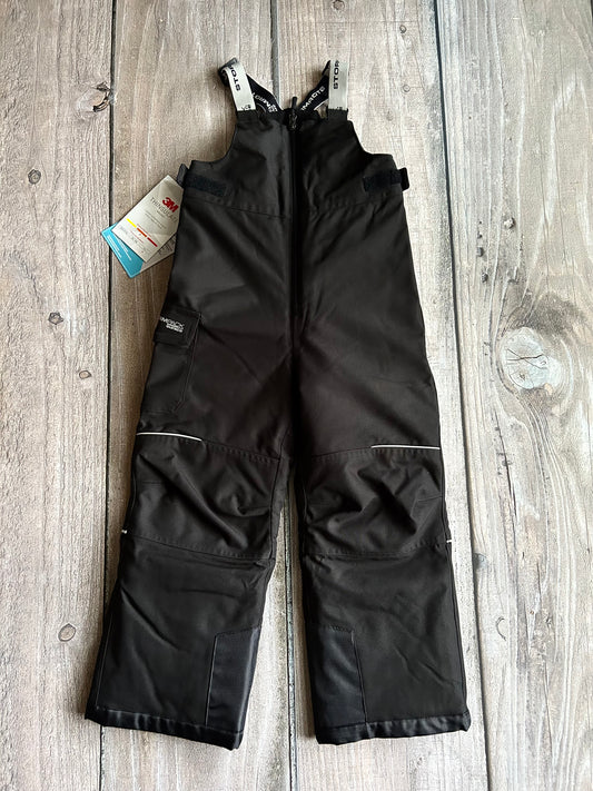 Sunice Stormpack size 6 boys or girls black kids snow pants, new with tags, Kids 6/6X (extra small)