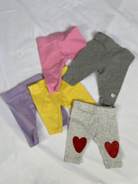 5 pack of leggings 0-3 months George brand, Kids 3 Month (0-3M)