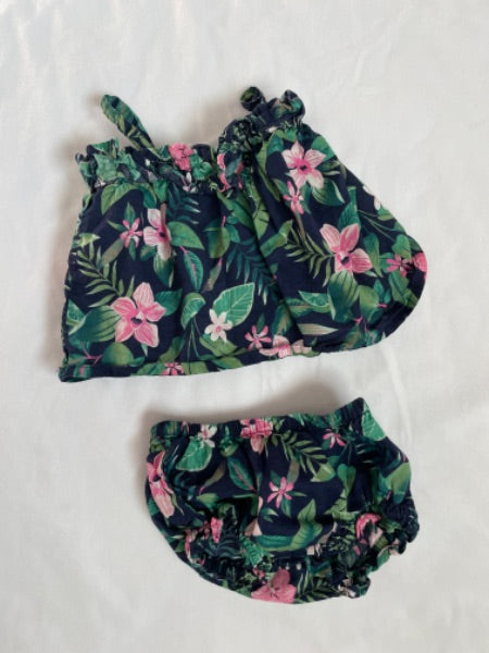 Old navy 3-6 month tropical 2 piece outfit , Kids 6 Month (3-6M)