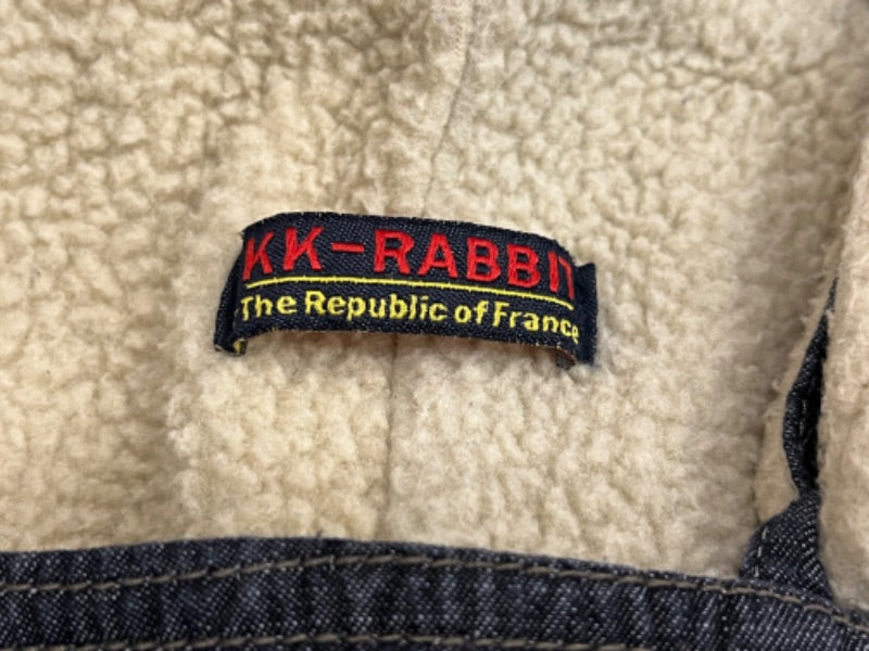 KK-Rabbit, Black denim, Fully Lined Overalls, size 2/3, VGUC, Kids 2T