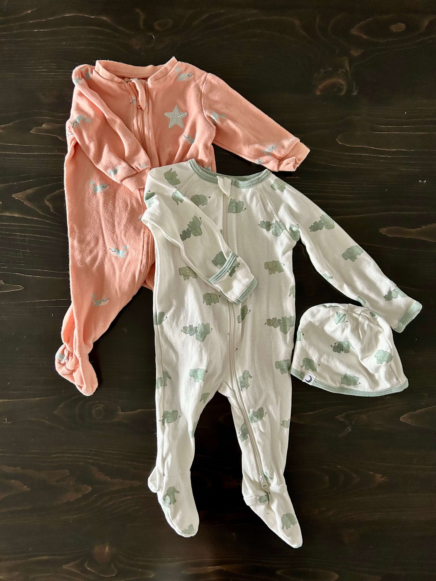 Cotton Baby Sleepers 0-3 months, Kids 3 Month (0-3M)
