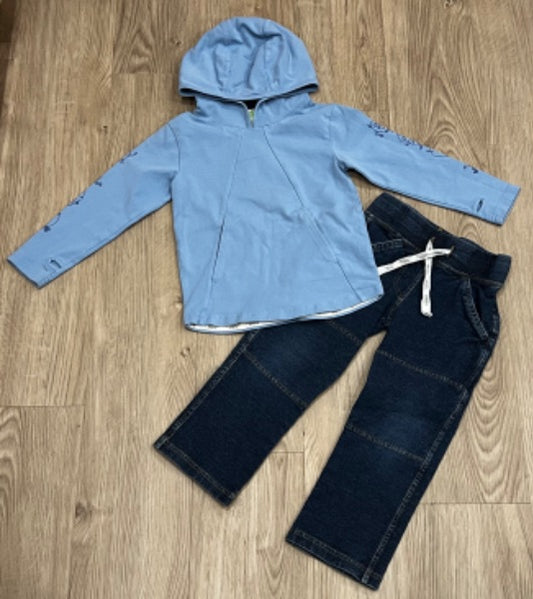 VGUC, Peekaboo Beans, L/S monster top and jeans, size 3, Kids 3T