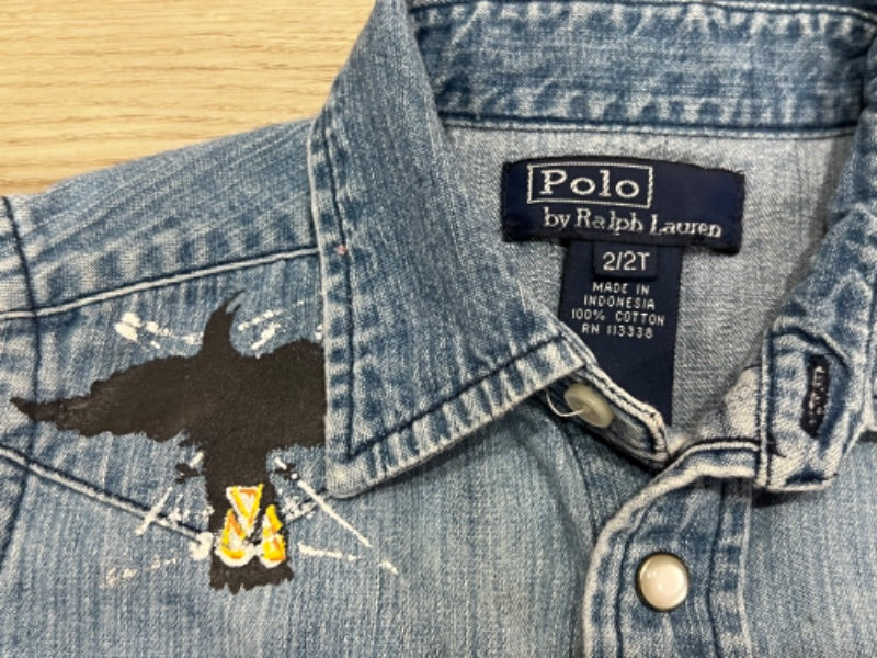 Polo Ralph Lauren, denim jean shirt, size 2T, EUC, Kids 2T