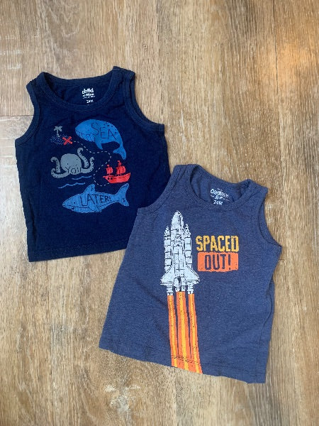 2 Boys Tank Tops - Size 24 months, Kids 24 Month (18-24M)
