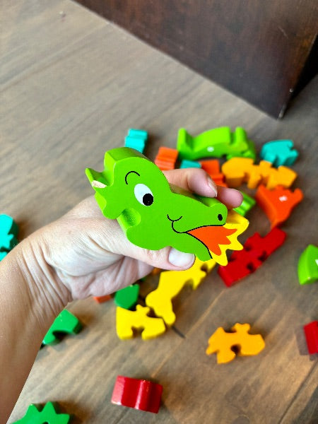 Wooden Dragon Letter Puzzle