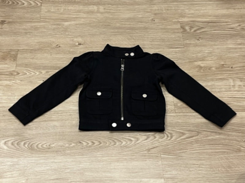 GAP kids, Girls black zip-up jersey knit jacket, size XS (4-5), EUC, Kids 4/4T