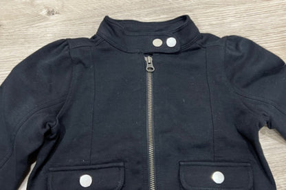 GAP kids, Girls black zip-up jersey knit jacket, size XS (4-5), EUC, Kids 4/4T
