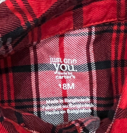 Carter’s, Red Plaid, L/S button up shirt, size 18mos, VGUC, Kids 18 Month (12-18M)