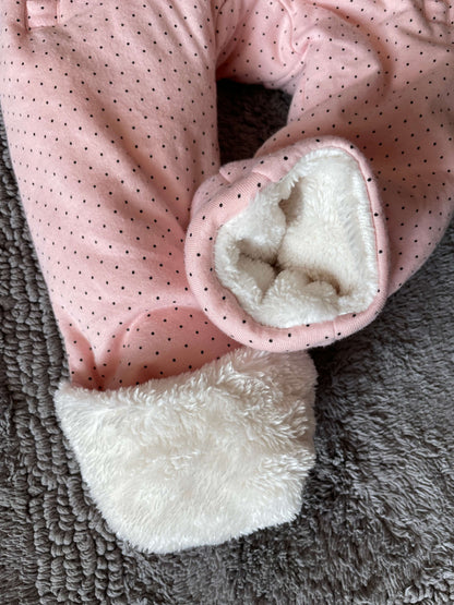 Baby Gap 6-12M bunting suit pink polka dots , Kids 9 Month (6-9M)