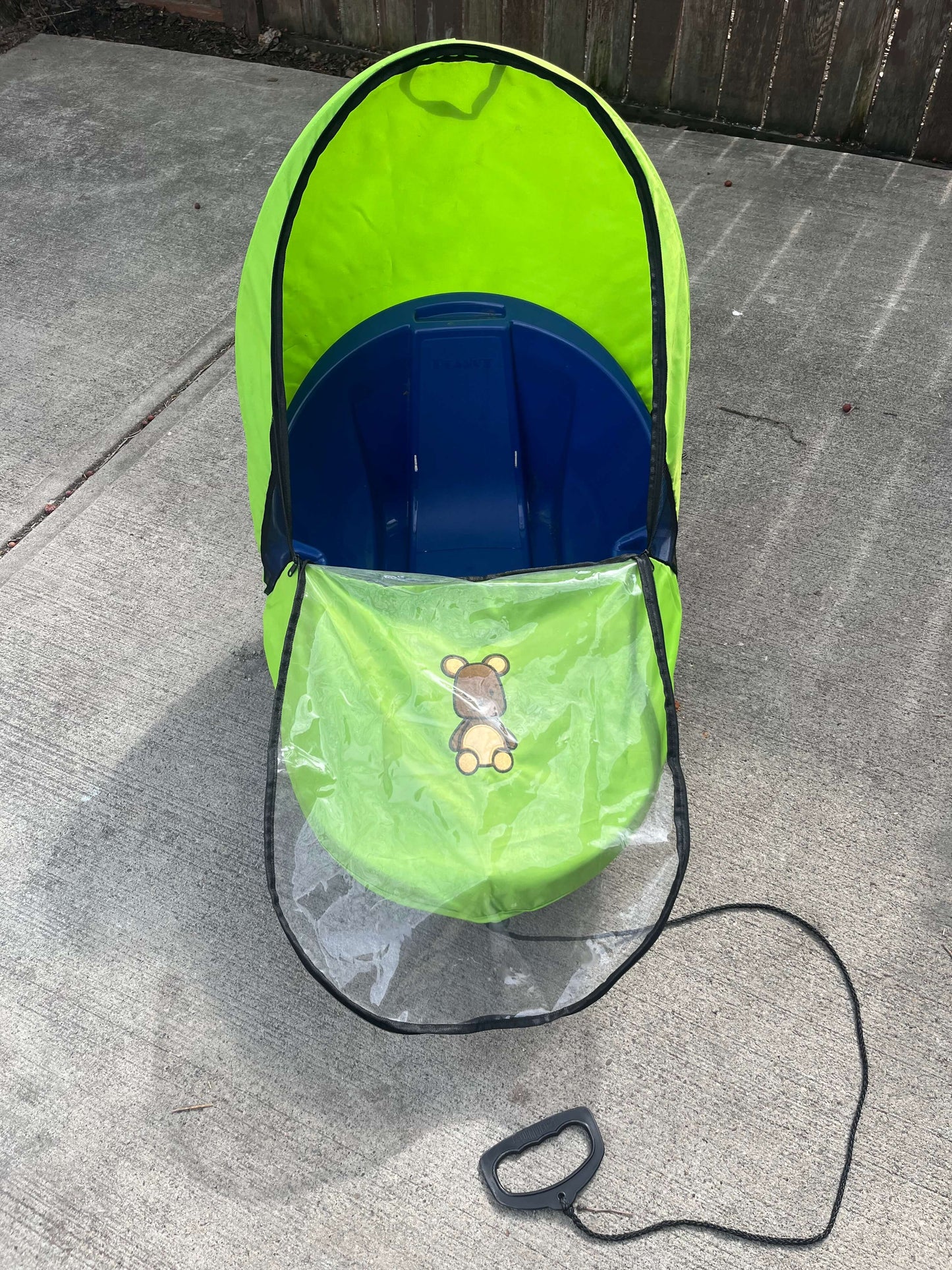 Baby/Toddler sled with canopy cover