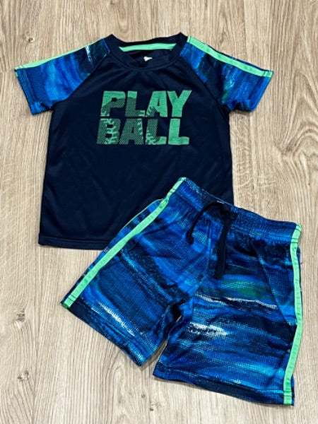 Koala Kids, Play Ball short outfit, blue/green, size 18-24mos, VGUC, Kids 24 Month (18-24M)