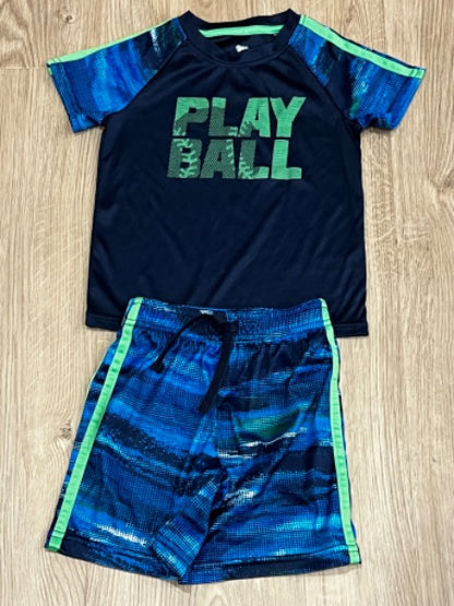 Koala Kids, Play Ball short outfit, blue/green, size 18-24mos, VGUC, Kids 24 Month (18-24M)