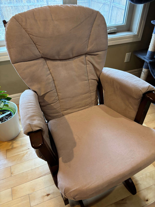 Eddie Bauer Glider rocking chair with matching ottoman