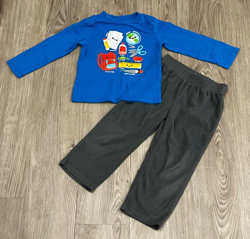 Boys Outfit, L/S T-shirt & Fleece pants, size 3T, VGUC, Kids 3T