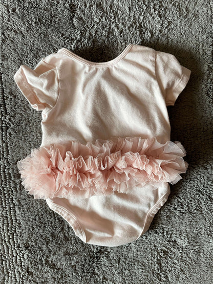 Popatu 6-9M pink onesie with flowers, Kids 9 Month (6-9M)