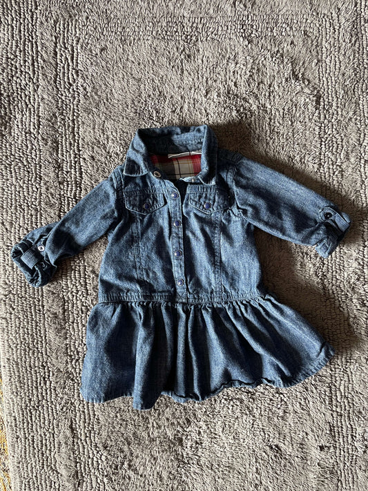 Koala Kids 6-9M jean dress, Kids 9 Month (6-9M)